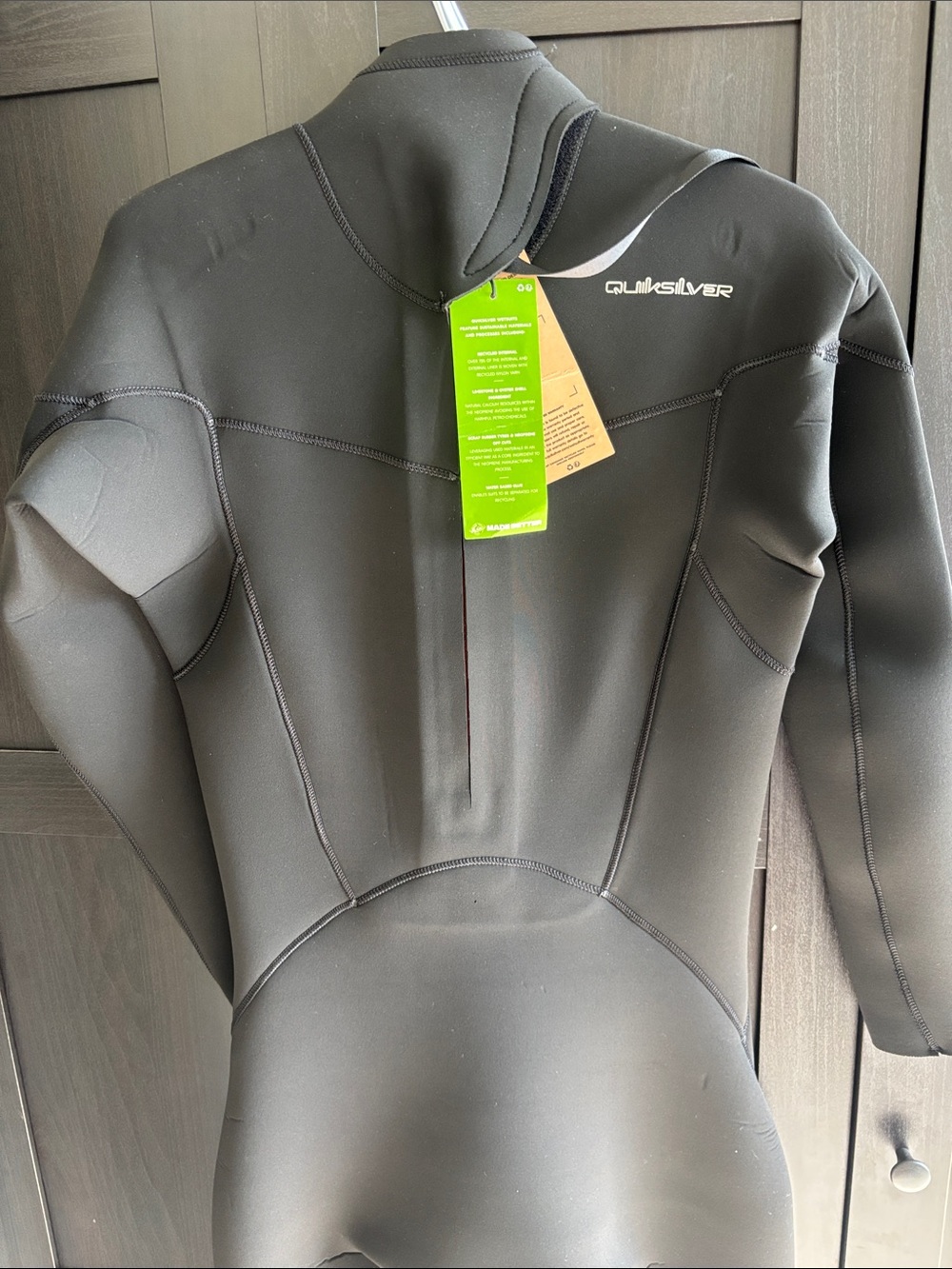 Quiksilver Men's Black Full Wetsuit Rash Guard - Picture 3 of 5